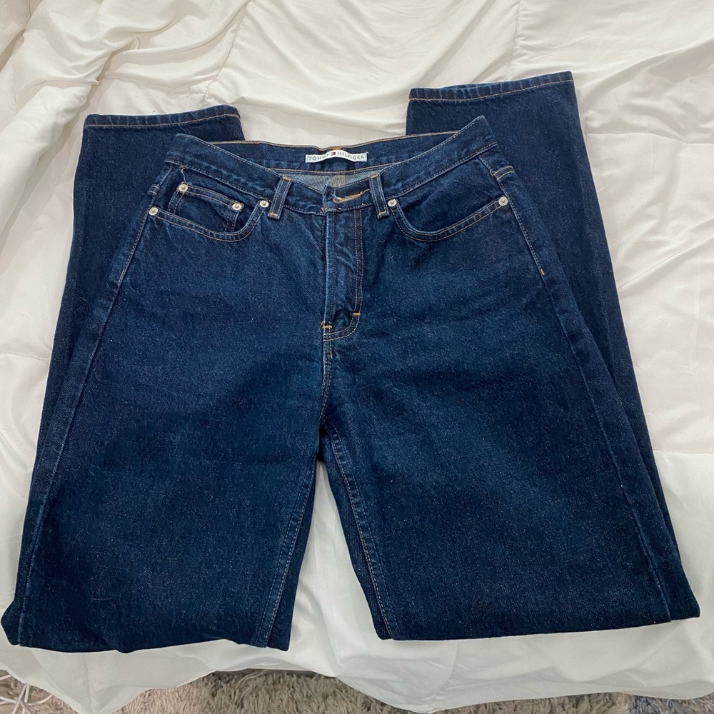 Tommy Hilfiger Women's Straight Leg Jeans - Dark Blue